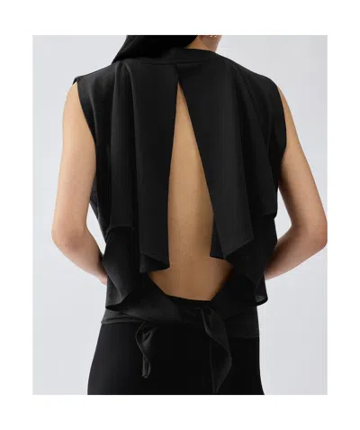 Jacquemus Marcel Open-back Blouse In Black