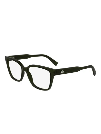 Lacoste Square-frame Glasses In Transparent
