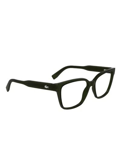 Lacoste Square-frame Glasses In Transparent