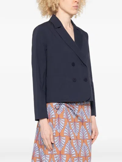 Niū Double-breasted Jacket In Blue