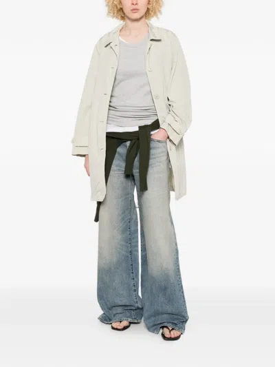 Aspesi Buttoned Coat In Gray