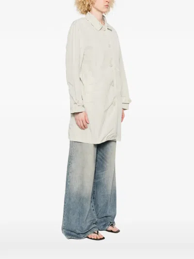 Aspesi Buttoned Coat In Gray