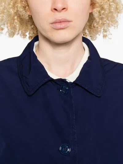 Aspesi Buttoned Coat In Blue