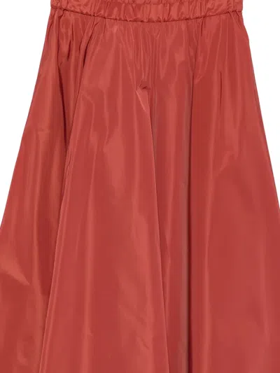 Aspesi Elasticated A-line Skirt In Red