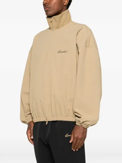 Essentials Logo-embroidered Jacket In Neutral