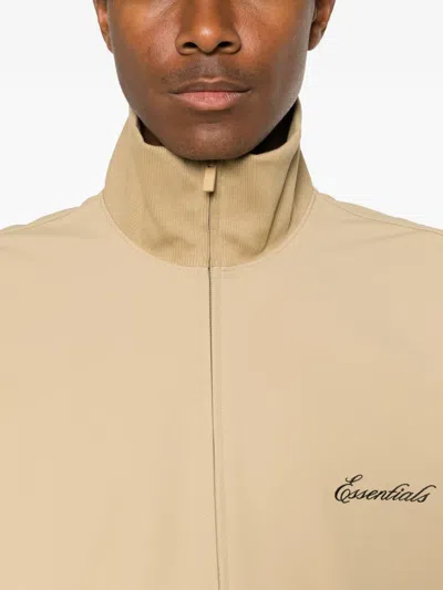 Essentials Logo-embroidered Jacket In Neutral
