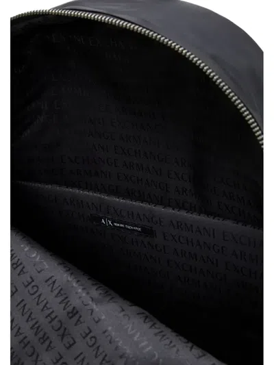 Armani Exchange Logo-patch Backpack In Black