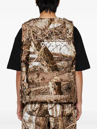 1989 Studio Camouflage-pattern Vest In Brown