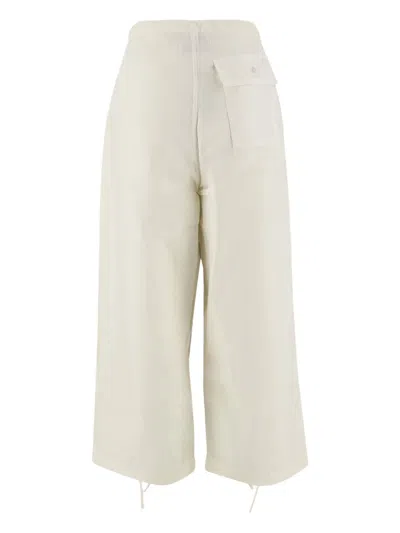 Autry Solid Color Nylon Pants With Adjustable Ankle In Neutral