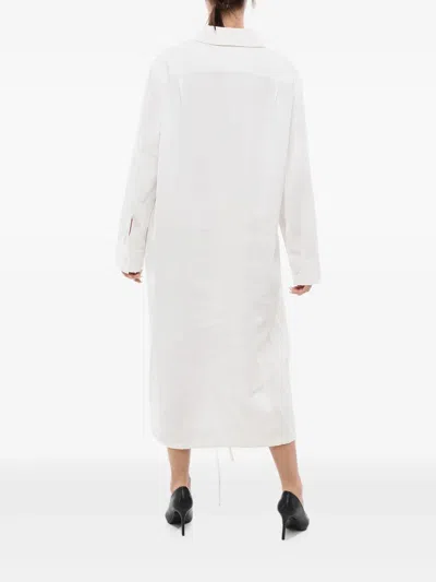 Jil Sander Button-down Drawstring Dress In Multi