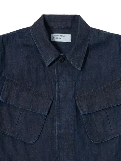 Universal Works Flap-pocket Overshirt In Blue