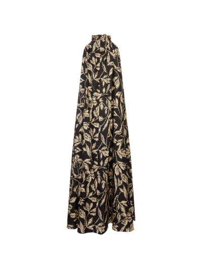 Max Mara Cartone Beaded Floral-print Maxi Dress In Multi