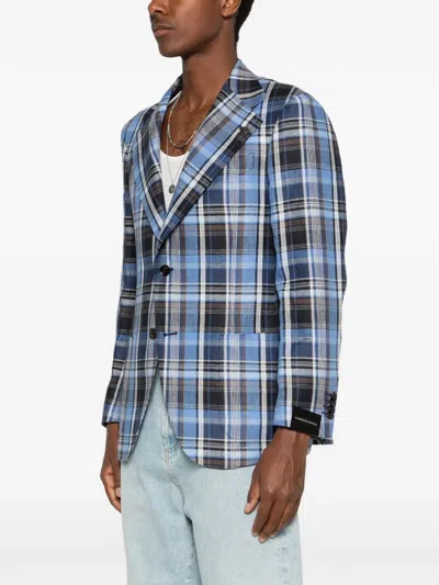 Gabriele Pasini Check-pattern Notched-lapel Blazer In Multi