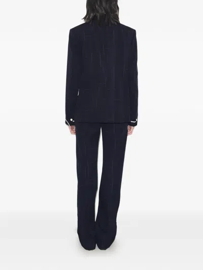 Tory Burch Buddy Wool Jacket In Blue