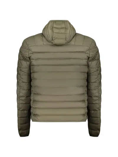 Cavalli Class Hooded Quilted Jacket In Green