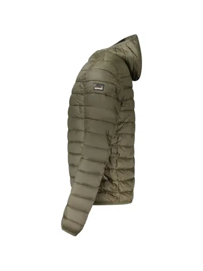 Cavalli Class Hooded Quilted Jacket In Green
