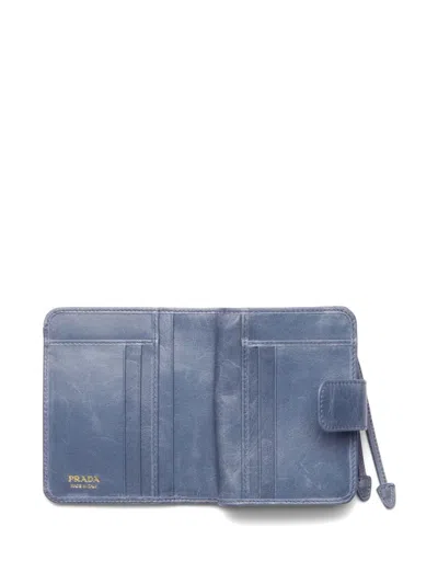 Prada Small Leather Wallet In Pattern