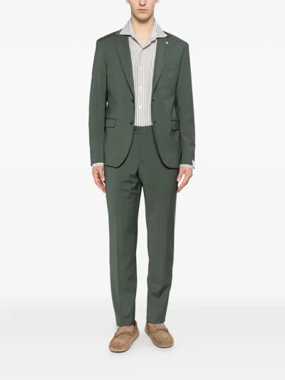 Manuel Ritz Buttoned Suit In Green