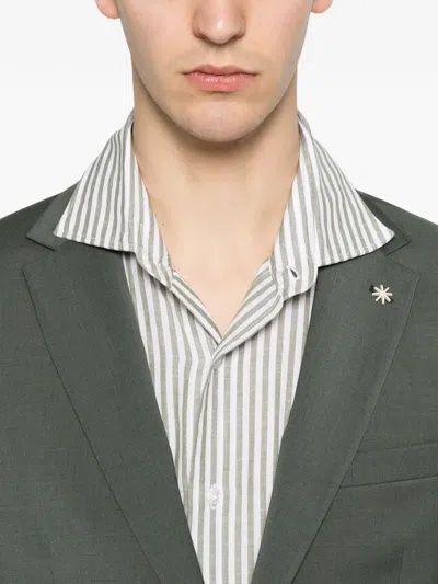 Manuel Ritz Buttoned Suit In Green