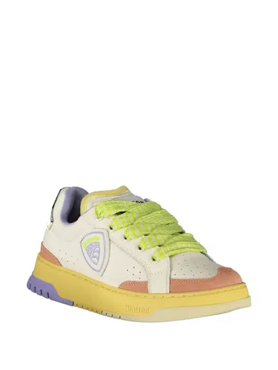 Blauer White Leather Women Sneaker In Multi