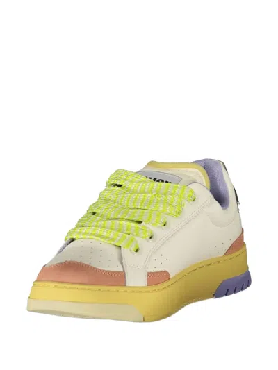 Blauer White Leather Women Sneaker In Multi