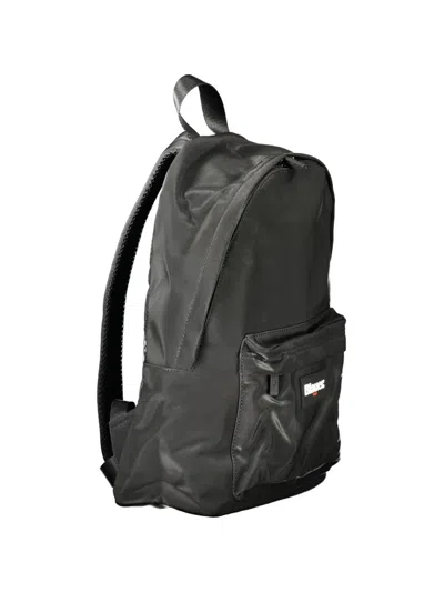 Blauer Logo-patch Zip-pocket Backpack In Pink