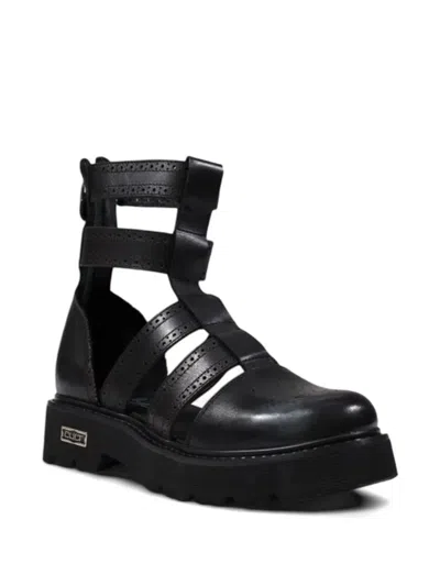 Cult Brogue-detail Platform Sandals In Black