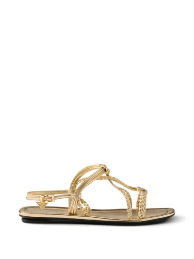 Prada Sandals In Gold