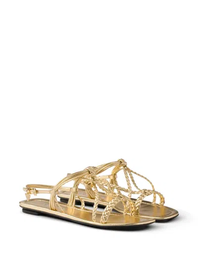 Prada Sandals In Gold