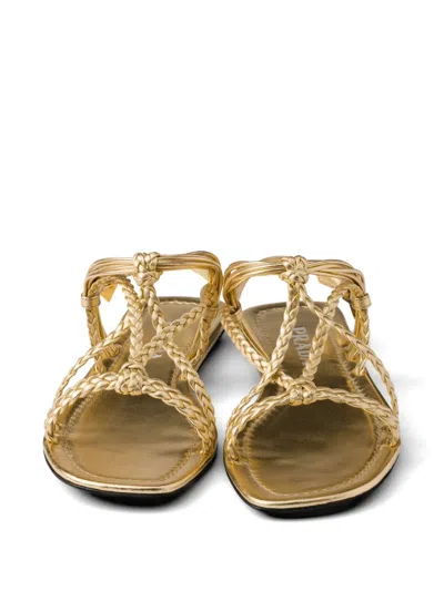 Prada Sandals In Gold