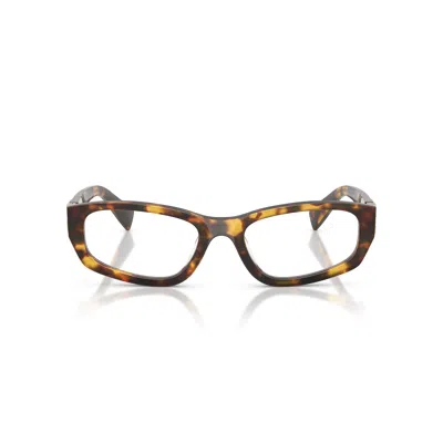 Miu Miu 0mu 04yv Rectangular Tortoiseshell Acetate Eyeglasses In Multi