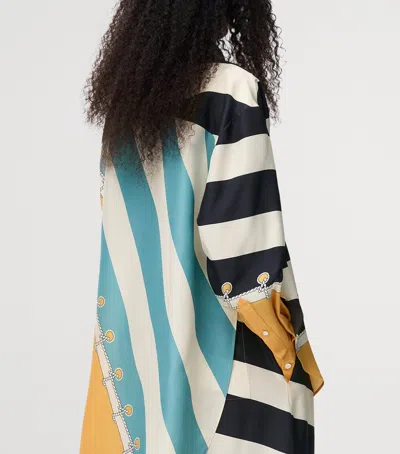 Loewe Silk Printed Shirt In Orange