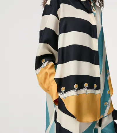 Loewe Silk Printed Shirt In Orange