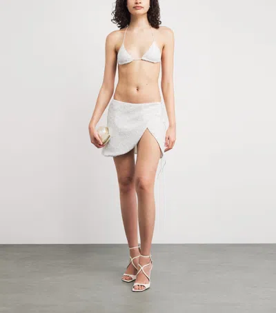 Oseree Oséree Sequinned Bikini In White