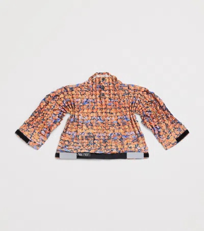 Petit Pli Patterned Versatile Top In Multi