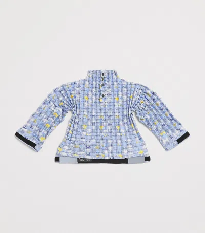 Petit Pli Patterned Versatile Top In Blue