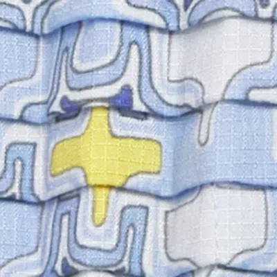 Petit Pli Patterned Versatile Trousers In Blue