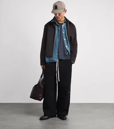 Aboutblank About:blank Wool-blend Monogram Cap In Brown