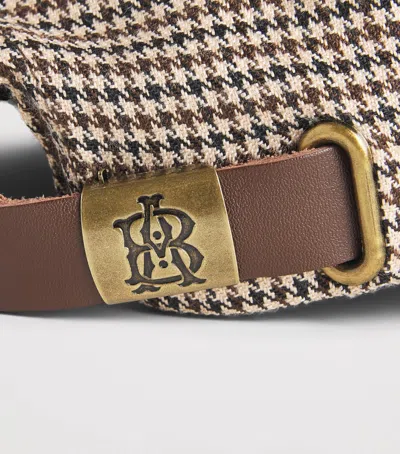 Aboutblank About:blank Wool-blend Monogram Cap In Brown