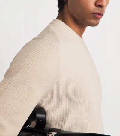 Nn07 Davy 6429 Ribbed Mock Neck Sweater In Neutral