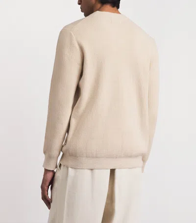 Nn07 Davy 6429 Ribbed Mock Neck Sweater In Neutral