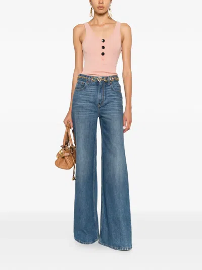 Chloé Button T-shirt In Pink