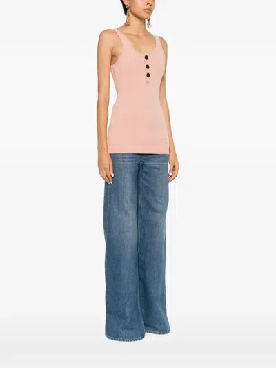 Chloé Button T-shirt In Pink