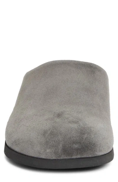 Common Projects Suede & Genuine Shearling Clog In Gray