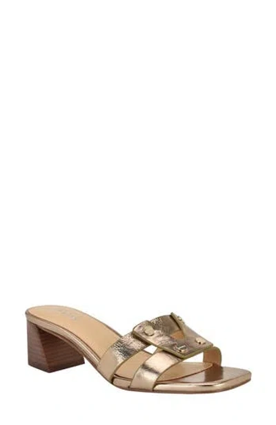 Calvin Klein Andrae Slide Sandal In Gold
