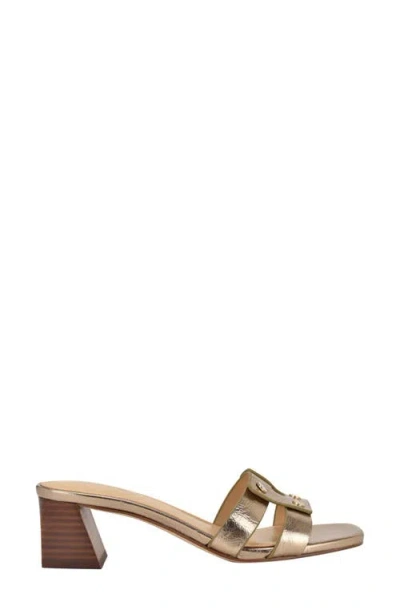 Calvin Klein Andrae Slide Sandal In Gold