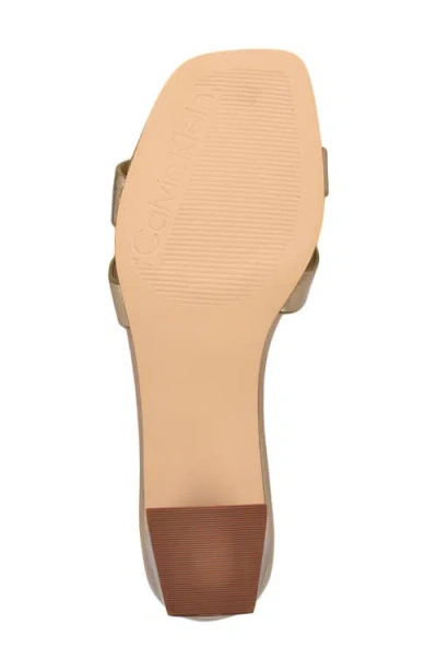 Calvin Klein Andrae Slide Sandal In Gold