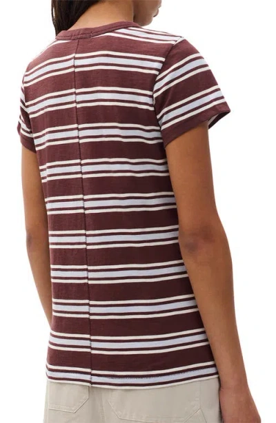 Rag & Bone The Slub Striped Tee In Multi