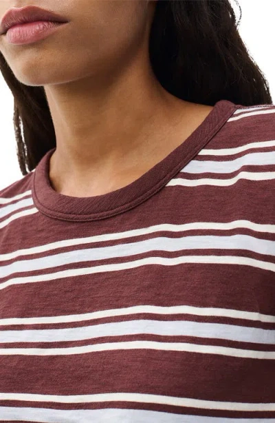 Rag & Bone The Slub Striped Tee In Multi