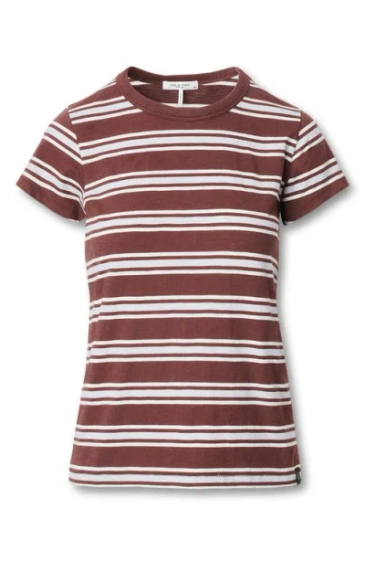 Rag & Bone The Slub Striped Tee In Multi